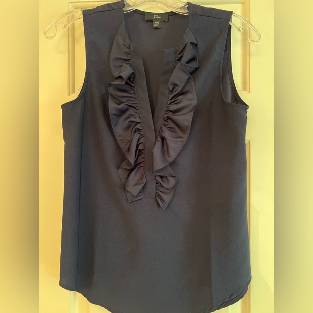 J. Crew navy blouse. Size xxs